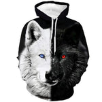 3D Graphic Printed Hoodies Wolf