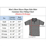 3-Pack Men's Short Sleeve Pique Polo Shirt with Ribbed Collar and Breathable Cotton-Blend Fabric (S-3XL)