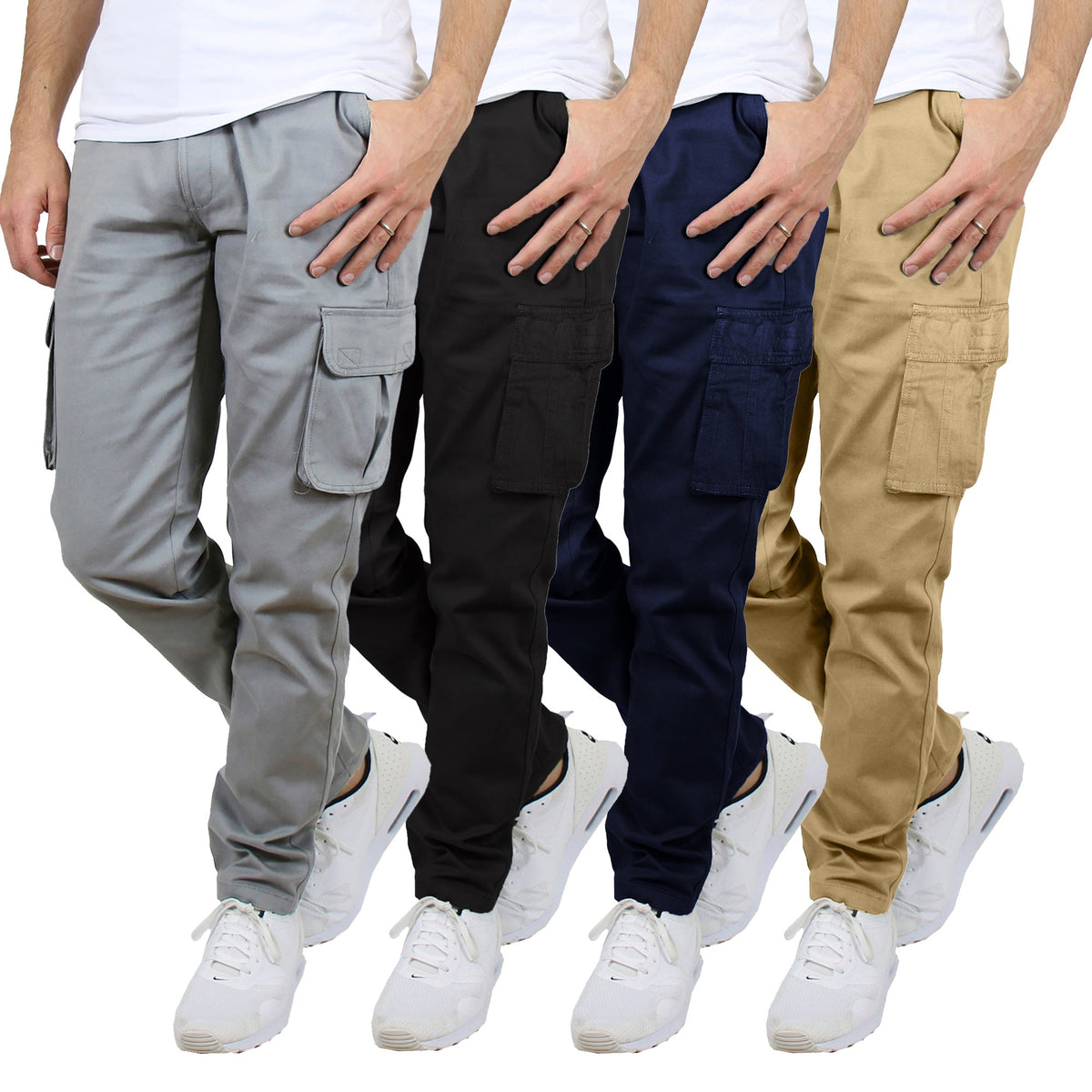 Men's Flex-Stretch Cotton Cargo Pants – Comfortable, Durable & Versatile (31-Inch Inseam)