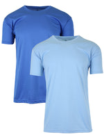 2-Pack Men's Short Sleeve Moisture-Wicking Quick Dry Performance Crew Neck Tee (S-2XL)