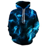 3D Graphic Printed Hoodies Lightning