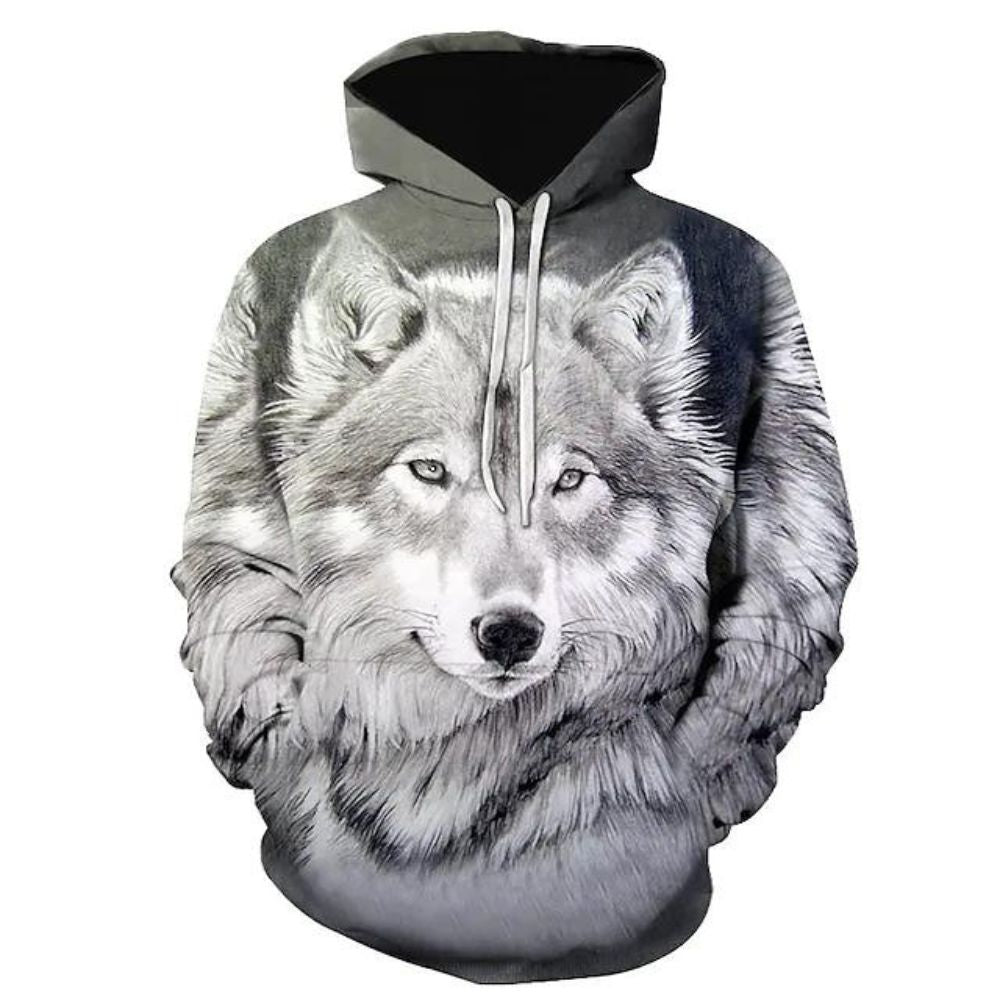 3D Graphic Printed Hoodies Wolf