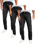 Men's 3-Pack Flex Stretch Slim Straight Jeans with 5 Pocket (Sizes, 30-42)