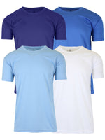 4-Pack Men's Short Sleeve Moisture-Wicking Quick Dry Performance Crew Neck Tee (S-2XL)