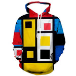 3D Graphic Printed Hoodies Geometric Patterns