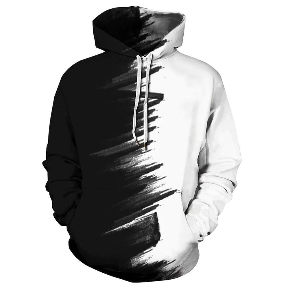 3D Graphic Printed Hoodies Ink Painting
