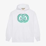 Green Classic Print Hoodie