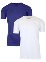 2-Pack Men's Short Sleeve Moisture-Wicking Quick Dry Performance Crew Neck Tee (S-2XL)