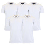 5-Pack Men's Short Sleeve Polo Shirts – Moisture-Wicking, Stretch Knit, Tagless, Regular Fit for All-Day Comfort