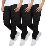 3-Pack Men's Flex-Stretch Cotton Cargo Pants – Comfortable, Durable & Versatile (31-Inch Inseam)