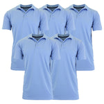 5-Pack Men's Short Sleeve Polo Shirts – Moisture-Wicking, Stretch Knit, Tagless, Regular Fit for All-Day Comfort