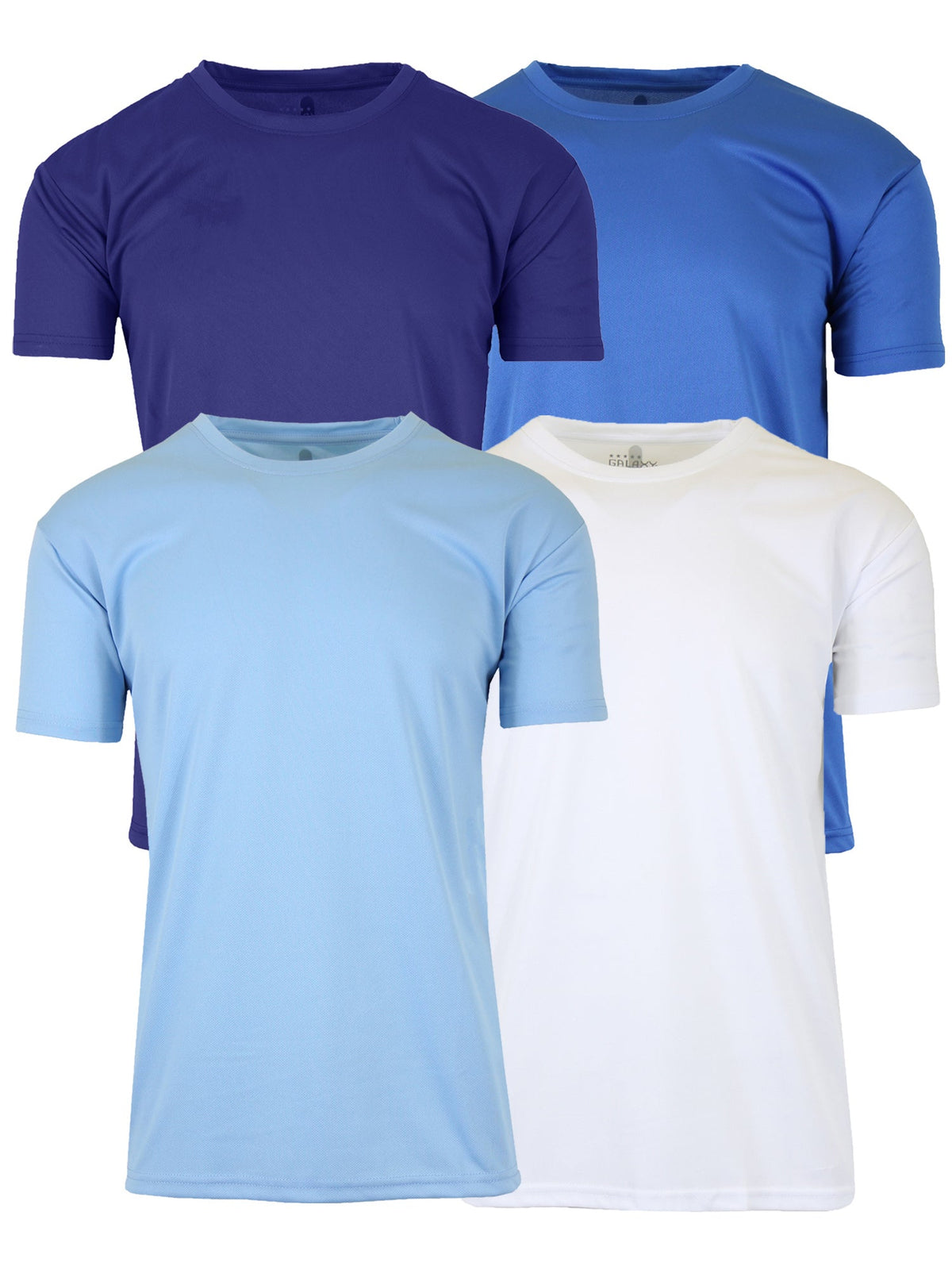 4-Pack Men's Short Sleeve Moisture-Wicking Quick Dry Performance Crew Neck Tee (S-2XL)