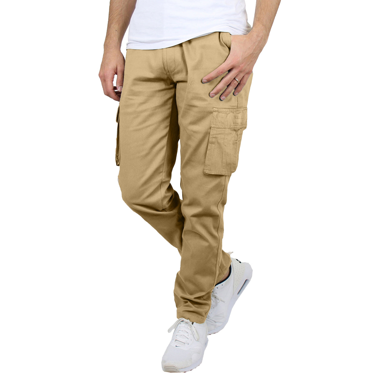 Men's Flex-Stretch Cotton Cargo Pants – Comfortable, Durable & Versatile (31-Inch Inseam)