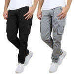 2-Pack Men's Flex-Stretch Cotton Cargo Pants – Comfortable, Durable & Versatile (31-Inch Inseam)
